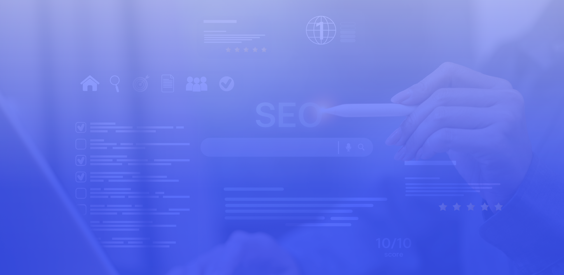 Grafika prezentująca usługi SEO