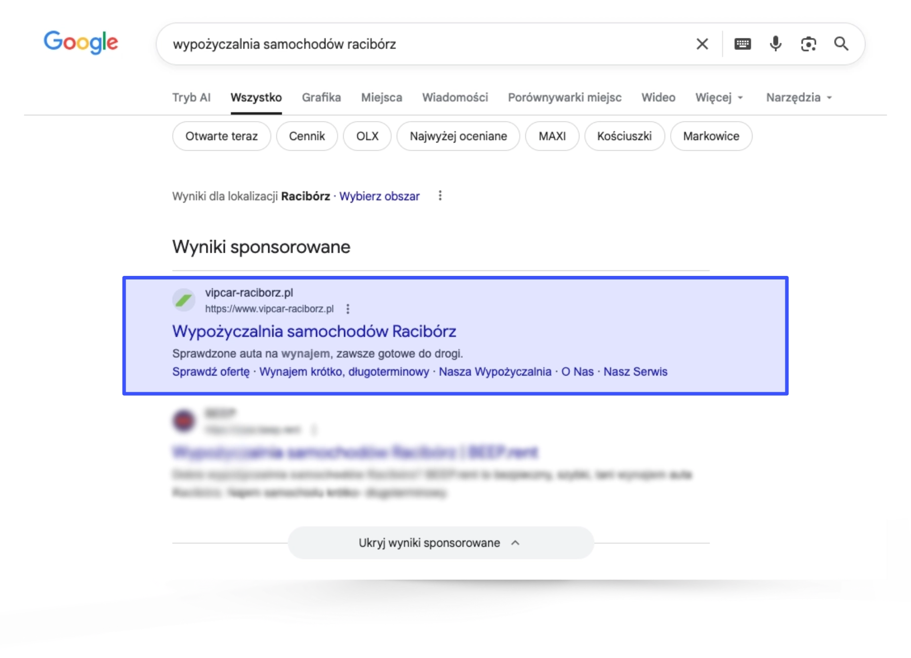 Kampanie Google ADS w sieci wyszukiwania (Google Search)